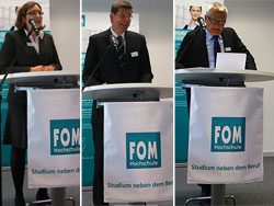 Die Redner der Eröffnung des Studienzentrums der FOM in Hamburg